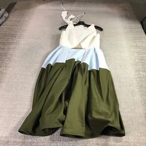 Peggy Hartanto Dress Womens 42 Collage Dre Designer Sleeveles Fitted Colorblock - Picture 1 of 13