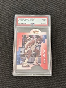 1998 Bowman's Best Fusion K.Malone/T.Duncan PSA 9 MINT#MI16 2 HOF Duncan Malone - Picture 1 of 6
