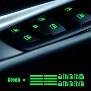 Car Window Button Luminous Sticker Lifter Switch Night Decals SSV1 S1N9 L1Y X9H4 - Picture 1 of 13