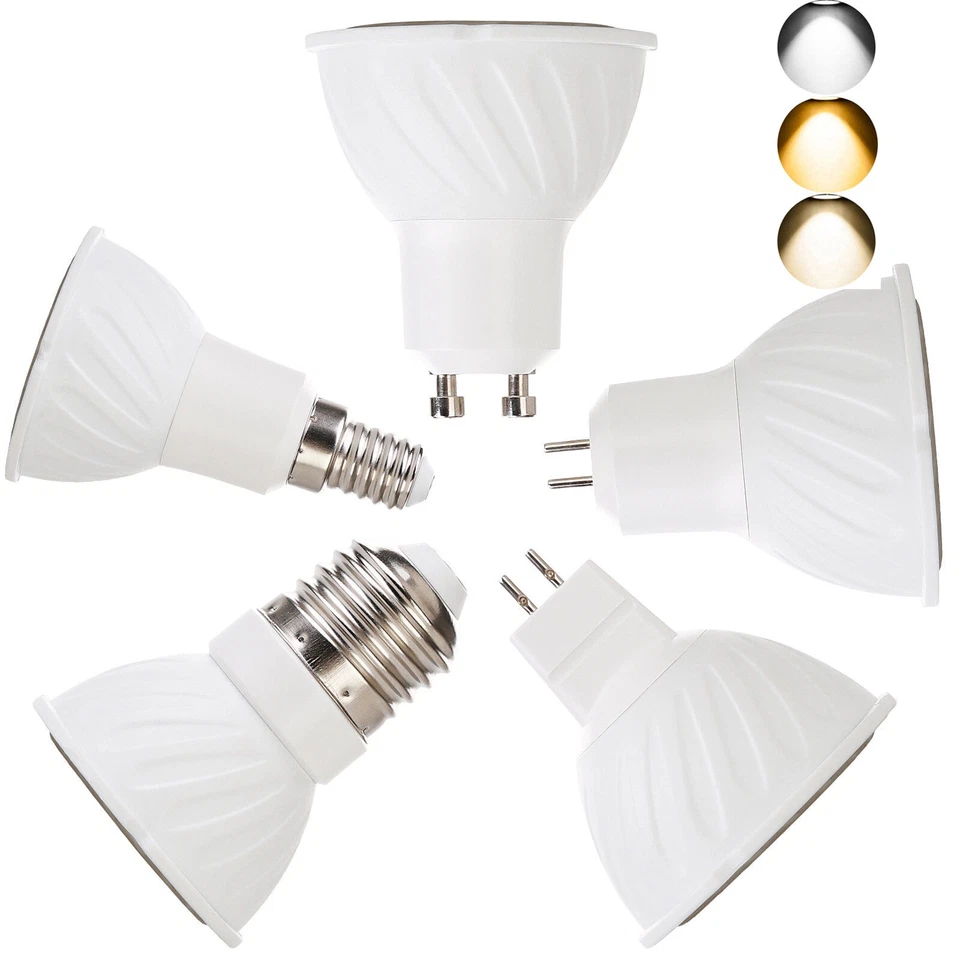 LED Dimmable Spotlight 5W GU10 MR16 E27 GU5.3 E14 Equalent 30W Incandescent RKCA - Image 1 of 4