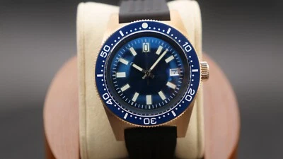 41 mm Bronce Buzo Azul Esfera/Bisel Automático - Hecho en EE. UU. - SIN ARANCELES Foto 1 de 4