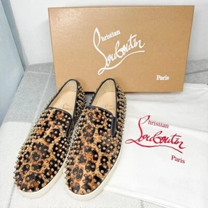 Christian Louboutin Rollerboat flat pony leopard Leopard/Bronze size 40 - Picture 1 of 4