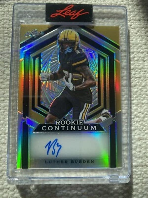 2023 Leaf Metal Rookie Continuum LUTHER BURDEN Auto #’d 13/38 (MO Tigers/Bears) - Image 1 of 3