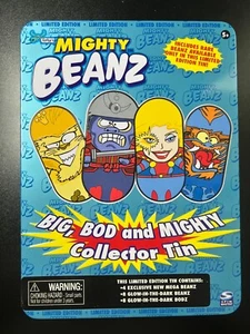 Mighty Beanz Big Bod & Mighty Collector Tin avec cartes holo cartes à collectionner et plus - Photo 1 sur 12