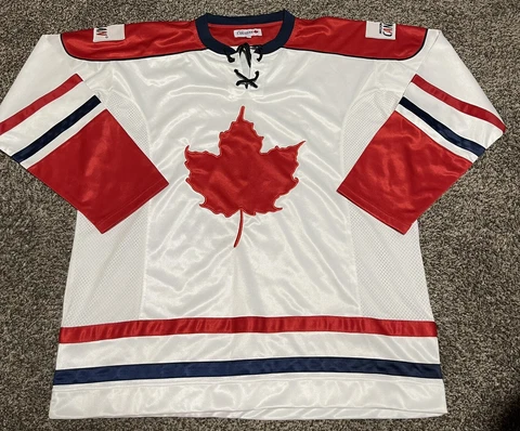 Milano Canadian Beer CANADA Ice Hockey Jersey White VINTAGE Stitched Mens Large Cover