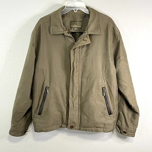 RAINFOREST Mens Jacket Size M Taupe 5 Pockets Barnnyard Utility Chore Front Zip - Picture 1 of 18