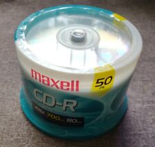 Maxell CD-R 700mb 80min up to 48X Recordable Data CD's 50pk Spindle NOS