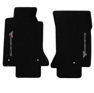 For 97-04 Corvette C5 | Lloyd Mats CL CORVETTE SIDEWAYS LOGO Front Liner Carpets - Picture 1 of 4