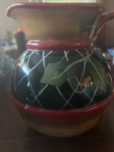 Certified International by Judy Westegaard Ribbons and Bells pitcher - Picture 1 of 5