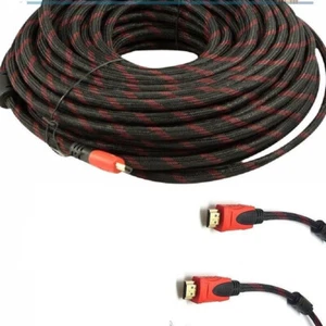 Braided 75FT HDMI Cable v1.4 Ultra HD 1080p 3D High Speed with Ethernet HEC ARC - Picture 1 of 6