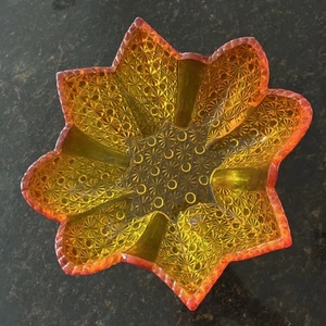 EAPG LG Wright margherita bottone amberina stella ciotola 10,5" - Foto 1 di 5