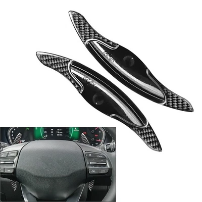 Altalena cambio volante per Hyundai I30N Veloster N KONA NElantra fibra di carbonio nero - Immagine 1 di 4