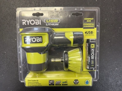 Kit de fregadora compacta de litio RYOBI USB con batería de 2,0 Ah, cable de carga USB Foto 1 de 2