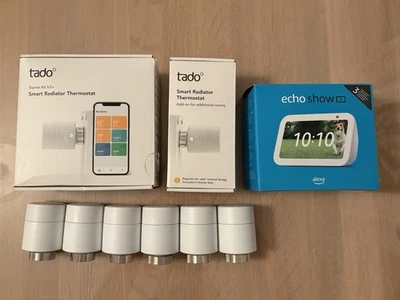 Tado° Smart Radiator Thermostat Set (7x) + Echo Show 5 – Neu – Smart Home Paket - Bild 1 von 3