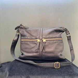 Vintage Womens Fossil Crossbody Leather Medium Bag. Black. - Picture 1 of 18