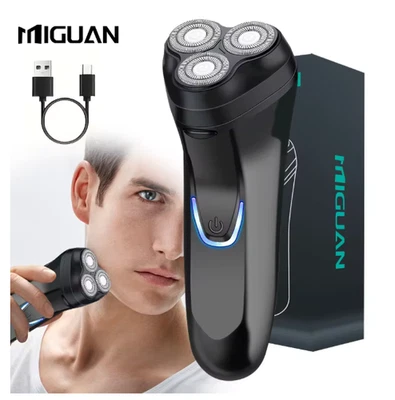 Men's Electric Shaver Razor Rotary Rechargeable Wet & Dry Washable Trimmer