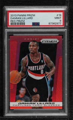 2013-14 Panini Prizm Target Red Prizm Damian Lillard #19 PSA 9 MINT - Image 1 of 2