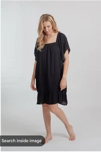 NWT Koy Resort Miami Square Neck Short Sleeve Midi Dress - Picture 1 of 3