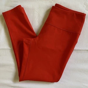 ZELLA Leggings Size Medium Candy Apple Red 24” I Seam EUC Inside Pocket Bottoms - Picture 1 of 18