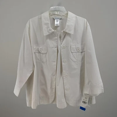 Francisca Koret 白色全新带标签女式 XL 夹克 — 第 1/4 张图片