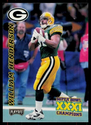 1997 Playoff Green Bay Packers Super Sunday William Henderson 38 - Image 1 of 2