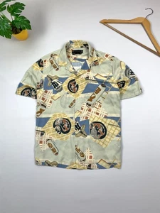 Camisa Allsaints Scroll manga corta botones para hombre talla L - Imagen 1 de 7