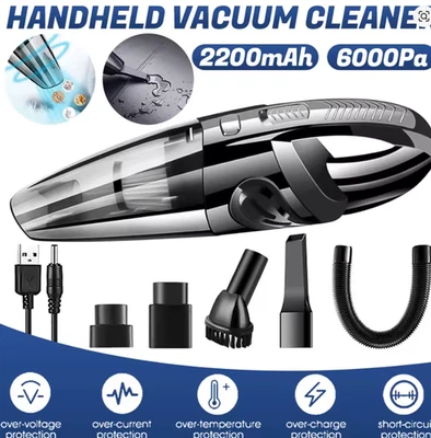 Car Vacuum Cleaner – Wireless Handheld, USB Rechargeable, Wet&Dry,Strong Suction - Image 1 of 4