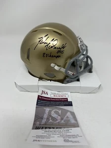 Devon Mcdonald Signed Autographed Notre Dame Fighting Irish Mini Helmet 88 Champ - Picture 1 of 3