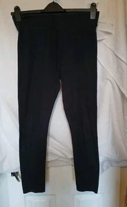 Seasalt Organic Cotton Blend Sea Dance Black Leggings Size 14 Inside Leg 26 - Picture 1 of 7