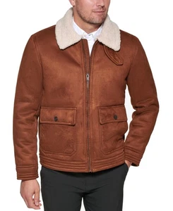 Club Room Men's Regular Fit Faux Suede Jacket Brown XL - Picture 1 of 1