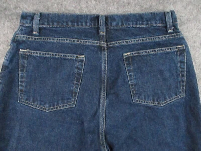 Pantalones de mezclilla Geoffrey Beene para mujer 10 azules rectos tiro alto lavado oscuro 31x26 Foto 1 de 4