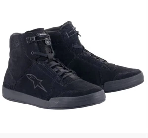 Casual Motorcycle Boots Alpinestars Chrome Suede Urban CE Armoured - Black - Picture 1 of 4