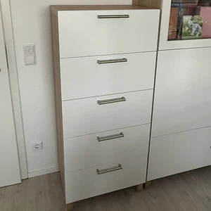 Besta Schrank, 5 Schubladen, weiß (elas)| Ikea Schubladenschrank - Bild 1 von 5