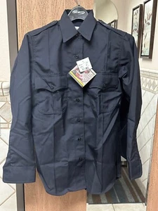 Elbeco 9350 Prestige Womens Long Sleeve Uniform Shirt, Wool Blend, Navy, NWT - Picture 1 of 2