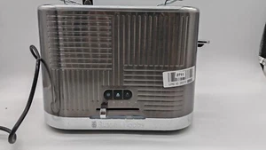 Russell Hobbs Toaster für 2 Scheiben Geo Edelstahl Grau extra breite Toasts - Bild 1 von 5