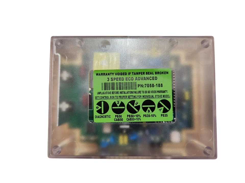 Heatilator EcoChoice PS35, PS50, CAB50 Control Box Circuit Board SRV7058-188 - Image 1 of 3