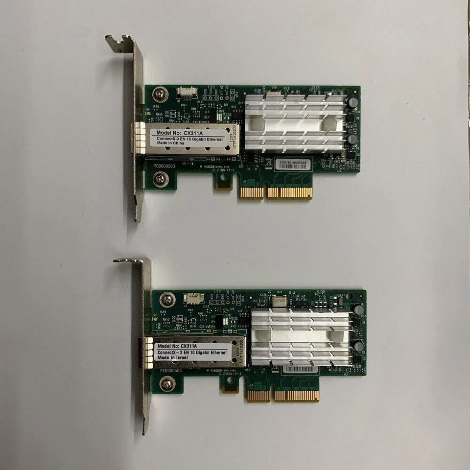 2Pcs Mellanox MCX311A-XCAT CX311A ConnectX-3 EN 10G Ethernet SFP Network Card - Image 1 of 4