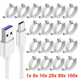 LOT USB C Type C Fast Data Charging Cable For Samsung LG Phones Tablets Android - Picture 1 of 19