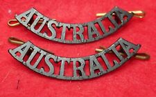 Pair of Australian Shoulder Titles WW1 - WW2 Oxidized Unissued Originals