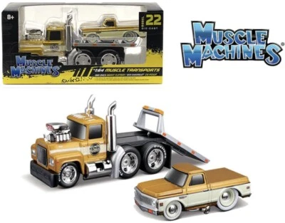 MUSCLE MACHINES MACK FLATBED & 1972 CHEVY C10 SQUAREBODY 1:64 - Image 1 of 2