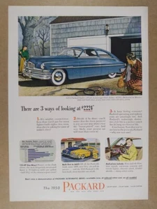 1950 Packard Club Sedan 2-Door color illustration art vintage print Ad - Picture 1 of 1