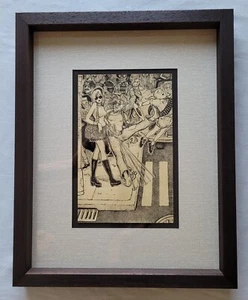Original Drawing CROSSWALK by David Jablow Ink on Paper 2016 Framed RARE POP ART - Picture 1 of 6