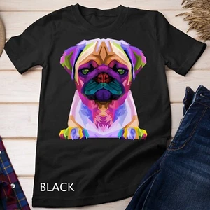 Camiseta Pug Pop Art Colorido Retrato Carlino para Amantes de Perros Camiseta Unisex - Imagen 1 de 12