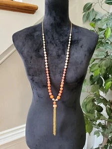 Stony Women's Pink Ball & Beaded Pearl Chunky Fashion Jewelry Long Necklace - Picture 1 of 7