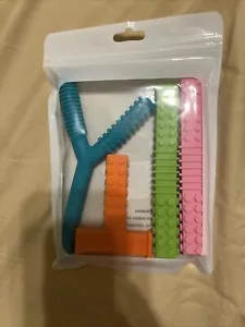 Sensory Chew Toys 4 Pack Silicone Chew Tube Teething - Picture 1 of 2