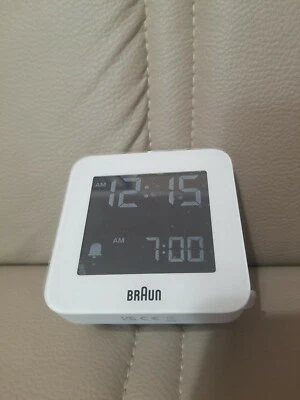Relógio despertador digital clássico Braun BC09W / Branco/Sem caixa - Imagem 1 de 4