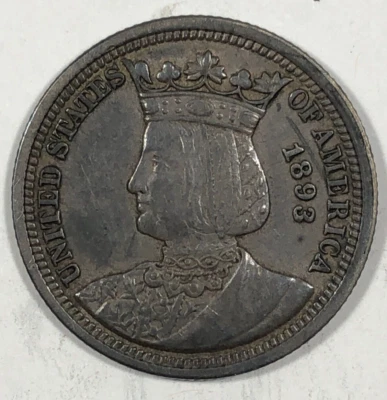 1893 Isabella Commemorative Quarter .25. Extremely Fine. - Image 1 of 3