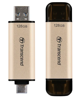 Transcend JetFlash 930C 128G 256GB 512GB USB 3.2 OTG Type-A & Type-C Dual Drive - Image 1 of 4