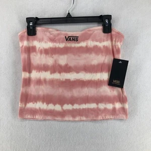 Vans Strapless Tube Top Womens Size Large Coral Pink Tie Dye Stretchable - Picture 1 of 8