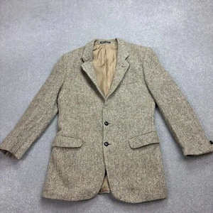 Harris Tweed Jacket Adult 40 Long Brown Country Hunting Outdoor Blazer Mens* - Picture 1 of 20